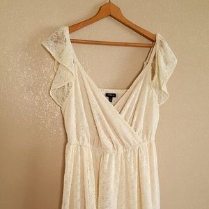 NWT Torrid Ivory Lace Cold Shoulder Dress Size 2